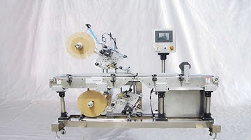 Roll-to-roll labeling machine rewinding label equipment fully automatic linear type sticker labeller
