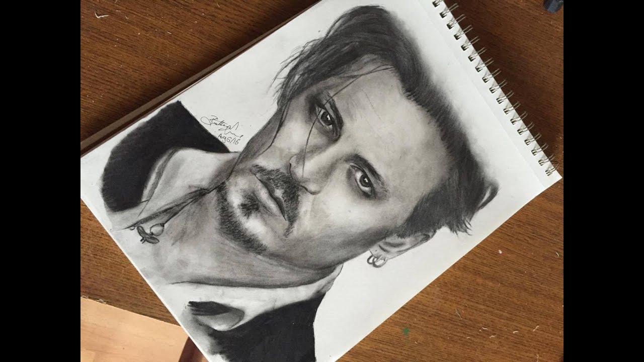 I wanted to draw johnny depp because he reminds me of pirates and i have re...