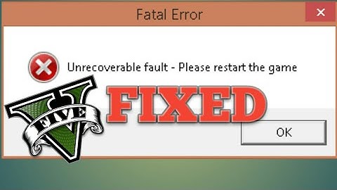 How to fix GTA 5 Fatal error/ Unrecoverable fault error | TDS Tutorials