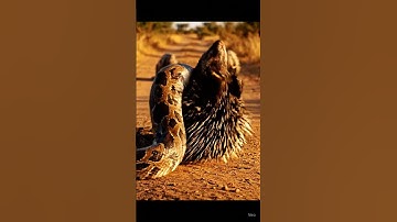🐍⚔️🦔 Python Makes a Painful Mistake Attacking a Porcupine! #Python #Porcupine