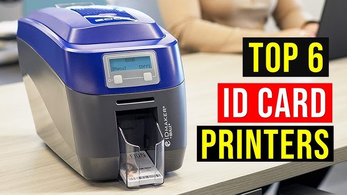 Cardholdir ID Solid 210 Badge Printer | with Beginner Software, HD Webcam,  200 Blank ID Cards, Slot Punch, 200 Strap Clips, & 1 Color Ribbon | Single