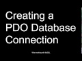 PDO Connection Creation