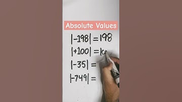 Absolute Values #viral #trending  #viralvideo #shorts #viralshort #maths #shortsfeed #math #youtube