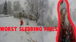 WORST SLEDDING FAILS EVER!!!! (Day 142 - 12/13/16)