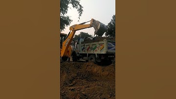 JCB Backhoe Machine Loading Soile In Dump Truck #shorts #subscribe #jcbvideo #jcbshorts #viralvideo