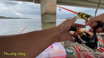 Thương vlog câu tôm cần câu giá sinh viên - tôm càng rút đọt cần sướng tay @Xuanthuong91