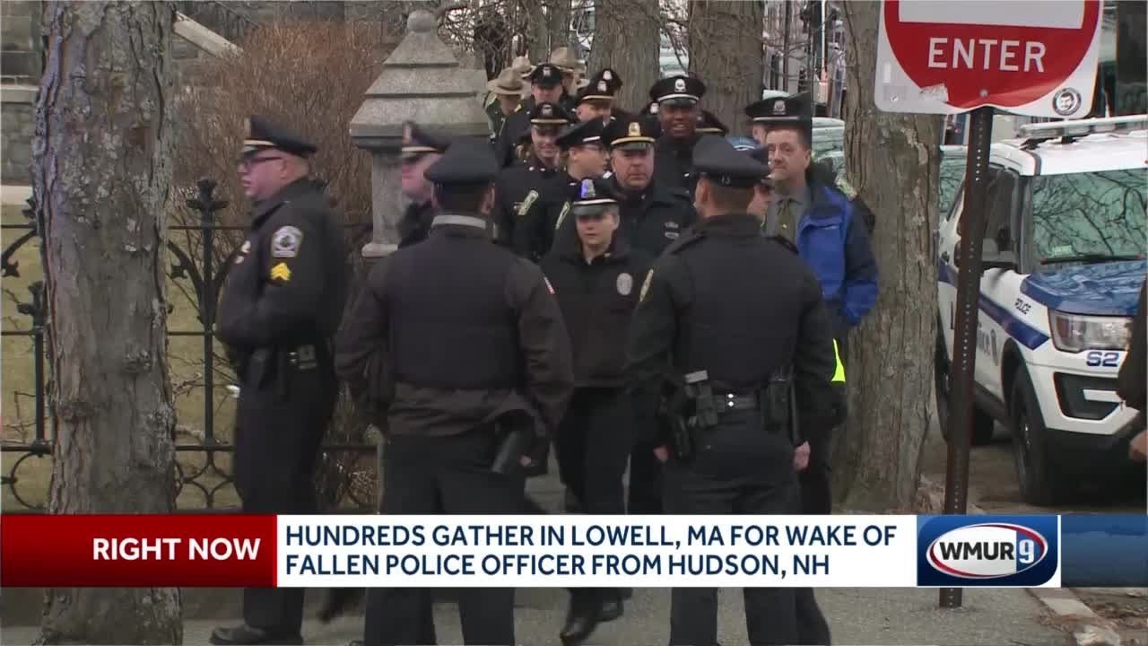 Police officers from around country gather for wake for fallen officer ...