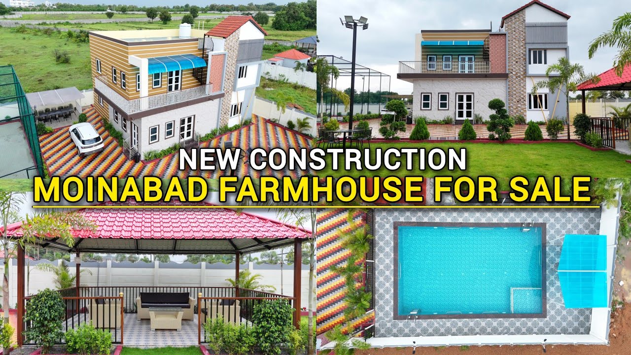 2000 SQYARDS REGISTERED FARMHOUSE MOINABAD FARMHOUSE FOR SALE NEW CONSTRUCTION LUXURY FARMHOUSE 