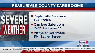 Safe rooms opening in Pearl River County ahead of severe weather