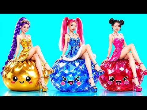 Rumi, Mira & Zoey in The Ultimate Squishy Dumpling Makeover Battle! | KPop Demon Hunters