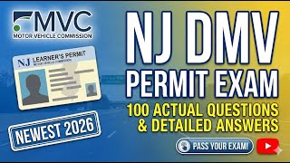 NJ DMV PERMIT EXAM NEWEST ACTUAL EXAM COMPLETE 100 QUESTIONS AND CORRECT DETAILED ANSWERS V