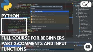 Python For Beginners- Part 2, Comments and Input Functions #learnpython #pythonprogramming  #python