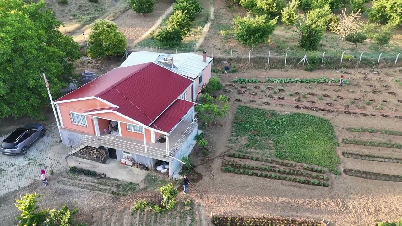2025 KÖY BAHÇEMİN DRONLA BAHÇE TURU YAZ GENE GELECEK DE BEN BAHÇE YAPARMIYIM ALLAH BİLECEK 