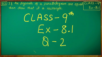 Class - 9th Maths  ( Quadrilaterals ) Ex 8.1, Q no. 2 solved ncert cbse