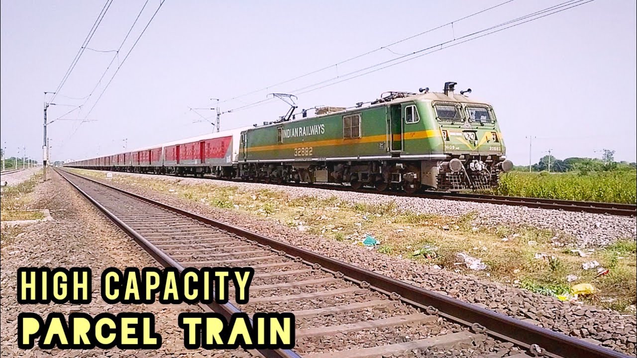HIGH CAPACITY VAN ||LHB Parcel Van Train ||Pulled by WAG-9 ||उच्च ...