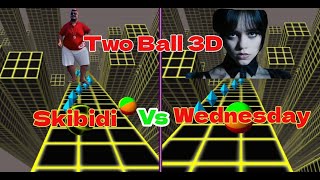 Wednesday Vs Skibidi | Who will win the game Two Ball 3D??? screenshot 4