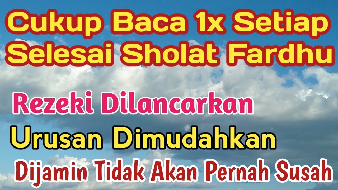 Baca Doa Ini Agar Rezeki Dilancarkan Dijamin Anda Tidak Akan Pernah Susah Youtube
