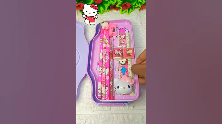 Filling Hello kitty stationary items  #shorts #filling #hellokitty #viral #youtubepartner #trending