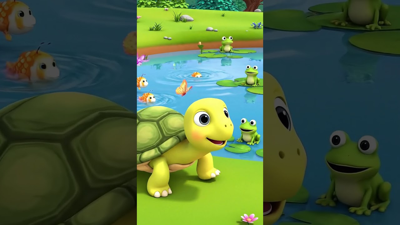 Turtle’s Slow Walk | Kids Music & Learning Song 👣