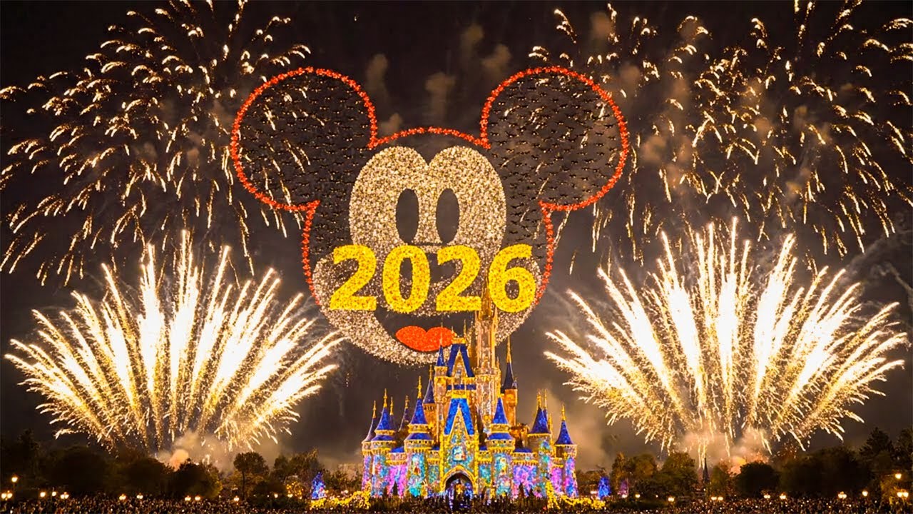 A fireworks display and 1,500 drones light up the Disneyland night sky | Live event 2026