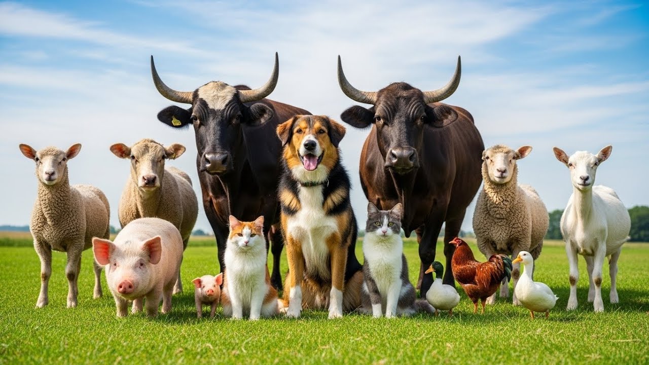 Adorable Animal Sounds Buffalo ,Duck ,Piglet ,Dog ,Rabbit ,Elephant ,Pig ,Sheep ,Cat  Animal Worl