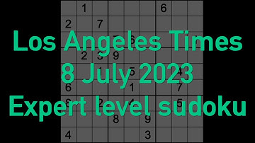 Sudoku solution – Los Angeles Times sudoku 8 July 2023 Expert level