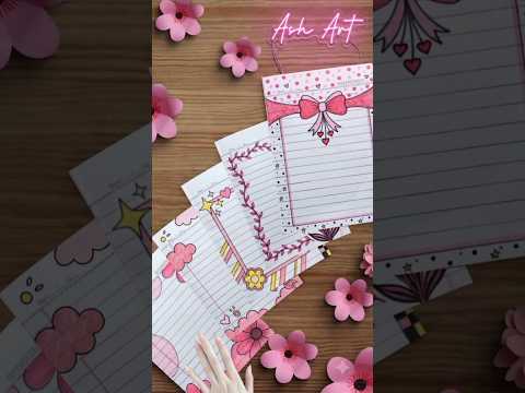 4 Simple Drawing Border Design for Project Front Page ✨Beautiful Drawing Ideas for Title Page Design