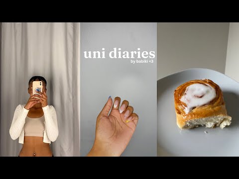 uni diaries | a very gloomy week of studying, obsessing over my nails, thrifting and errands