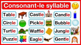 What is a CONSONANT-LE SYLLABLE? 🤔 | Learn with examples | Syllables in English | 7 Syllables