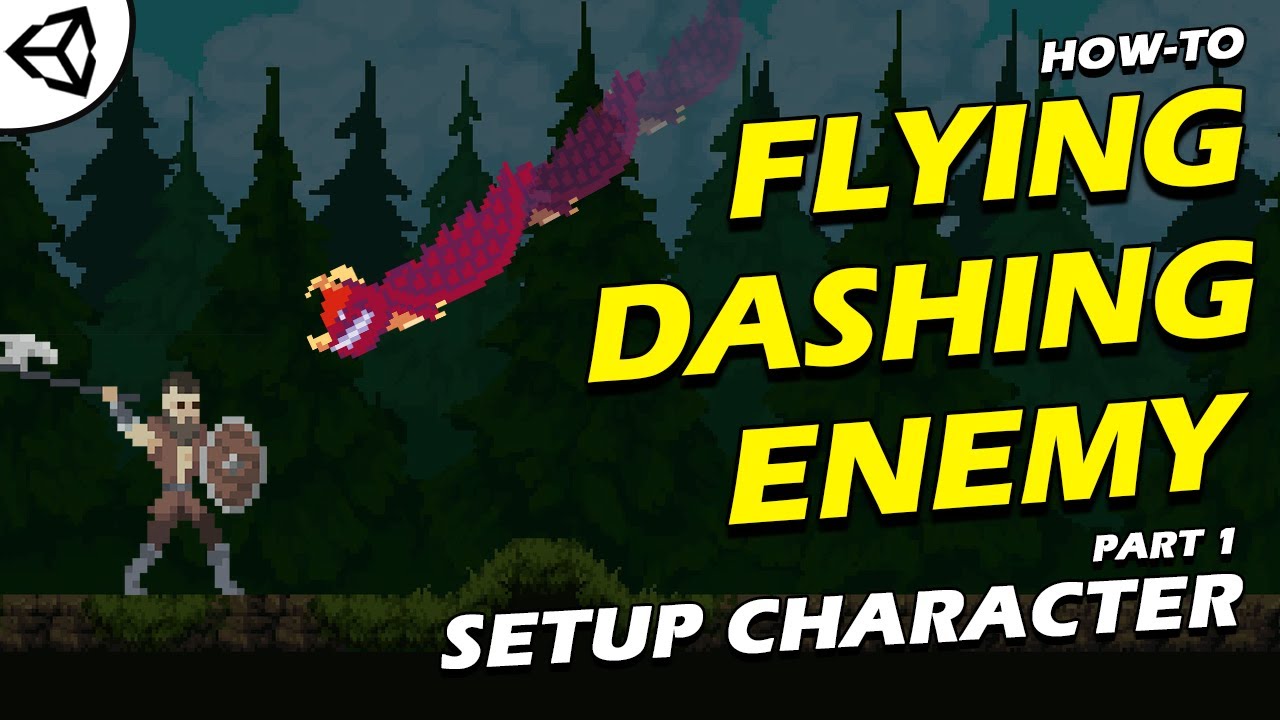 Platform - flying enemies that are patrolling, shooting and