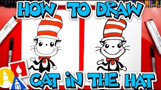 how to draw the cat in the hat easy cartoon version