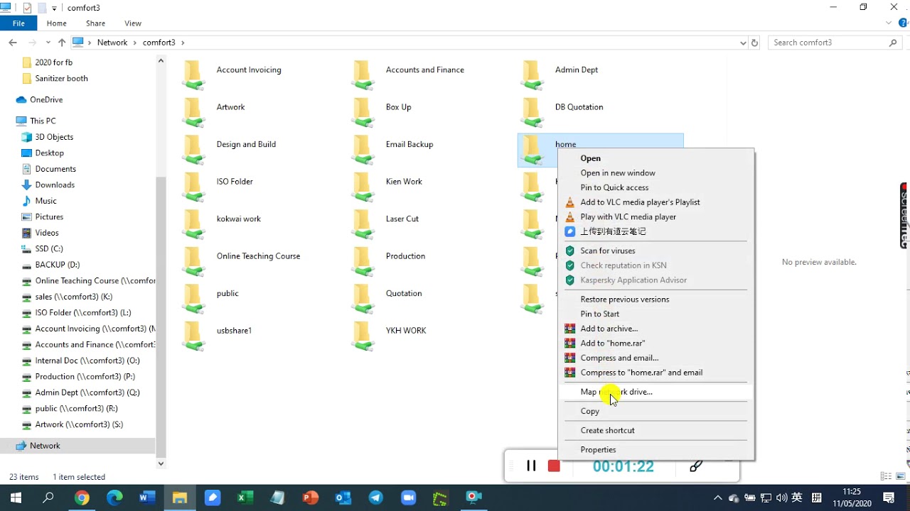 How to map network drive - YouTube