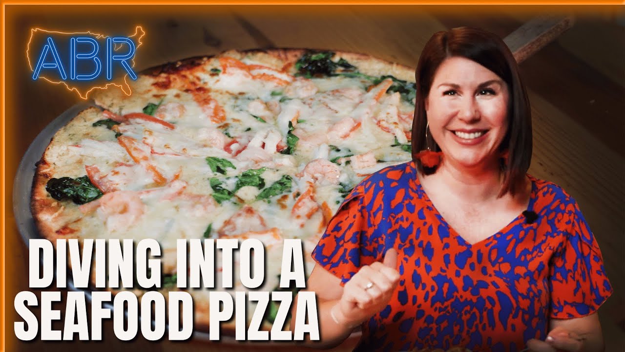 Diving Into A Seafood Pizza | The Crooked Bass Tavern & Grill | Babson Park, FL