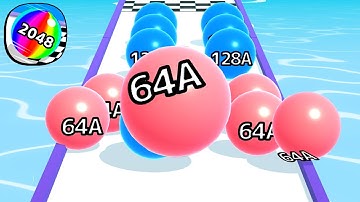 Ball Run 2048 - All Levels Gameplay Android, iOS ( Levels 2300 )