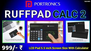 RUFFPAD CALC 2 PORTRONICS | LCD PAD #calculator #lcd @VeloInfoTech #Ruffpad #portronics #shorts