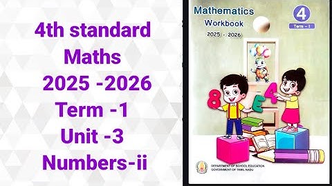 4th standard maths term 1 unit 3 numbers 2 workbook answers ennum Eluthum 2025 2026