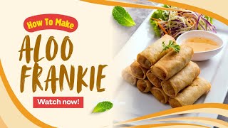 Crispy Aloo Frankie Wrap Recipe | Street Style Tikki Frankie 🌯 #AlooFrankie #StreetFood #EasyRecipe screenshot 4