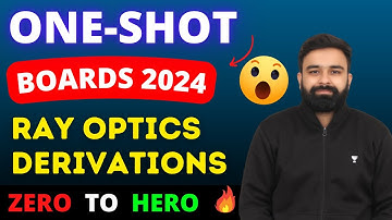 Ray Optics | Complete Derivations | Class 12 Boards 2024 | Vishal Khattar