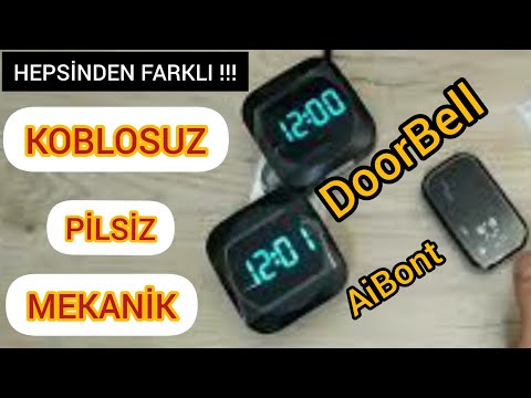 Kablosuz Pilsiz Mekanik Kapı Zili DoorBell AiBont wireless