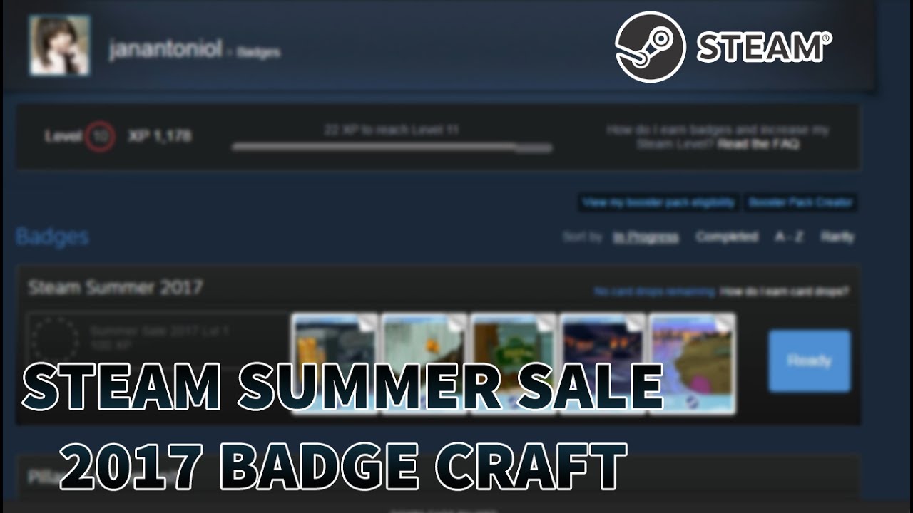 Steam Summer Sale 2017 Badge Craft YouTube Steam Summer Sale 2017 Badge Craft YouTube