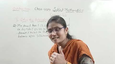 Subtraction chapter-3 Exercise- 3.2 Part-2 class- 5