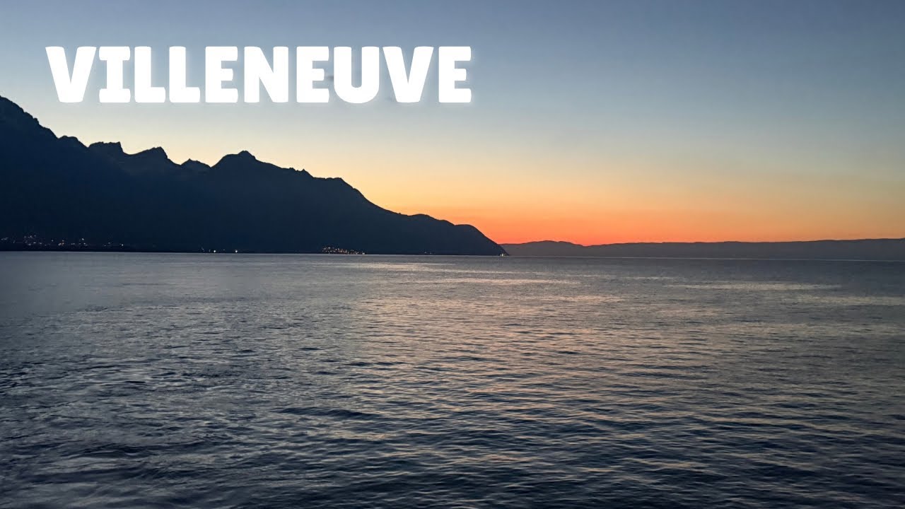 View of sunset in Switzerland 