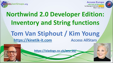 AEU16: Northwind 2.0 Developer Edition: Inventory and String Functions (Tom van Stiphout/Kim Young)