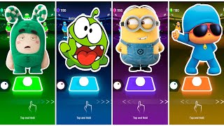 Oddbods Zee 🆚 Om Nom 🆚 Minions 🆚 Pocoyo. 🎶 Tiles Hop Edm Rush!