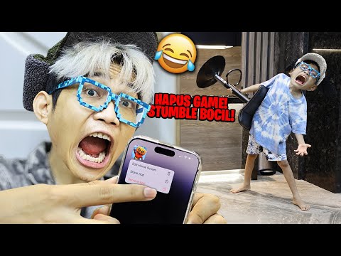 PRANK HAPUS GAME STUMBLE BOCIL, DIA LUPA PASWORD! SEMUA SKIN HILANG!!! AUTO MARAH BESAR!!!