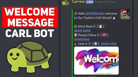 Carl Bot welcome Message | Discord Welcome bot | Mobile Embed Setup + image | Techie Gaurav