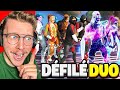 CONCOURS DE SKINS en DUO sur FORTNITE ! Le niveau est OUF ! (défilé de mode en duo)