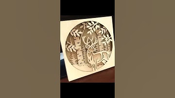 My first shadow box project - deer scene scroll saw pattern
