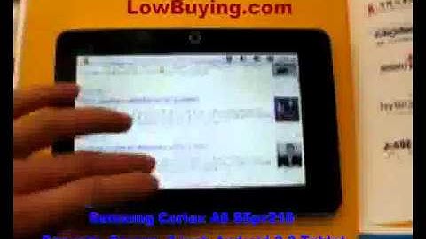 7" Samsung Cortex A8 S5pv210 Android 2.2 Tablet  Flash 10.1