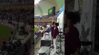 Zohaib Azhar Master Of Ceremony Psl Is Announcing Cameron Delport From Lahore Qalandars